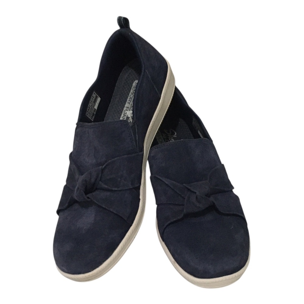 Skechers Air -Cooled Memory Foam Navy Suede Sneakers Shoes 10
